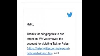 THANK YOU TWITTER FOR TAKING DOWN THAT ACCOUNT